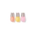 The 3-SERUM ROUTINE Custom Set by IREN Shizen features three colorful skincare serums with silver caps, displayed side by side on a white background.